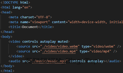 在HTML5中插入音视频媒体文件以及iframe页面嵌入-无名笔记