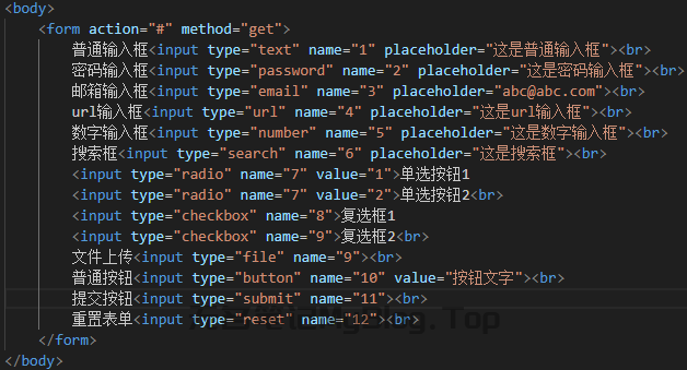 在HTML5中插入表单（意见反馈收集表等）-无名笔记